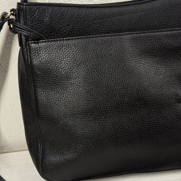 Michael Kors Jet Set Messenger Bag Black Leather Crossbody - Picture 5 of 13
